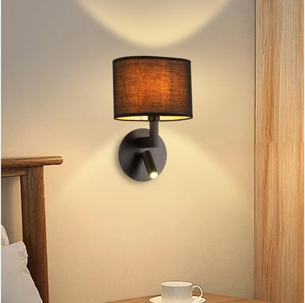 Brilagi - LED nástenné svietidlo DAYA 1xE14/40W/230V + LED/3W čierne