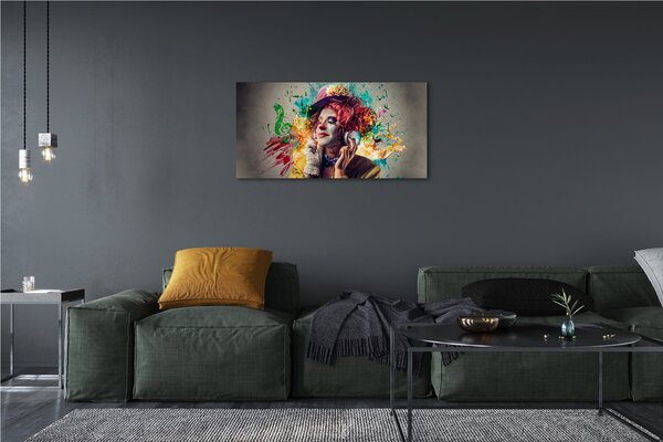 Obraz canvas Klaun farba poznámky 100x50 cm