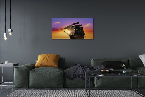 Obraz canvas Farebné neba ship sea 100x50 cm