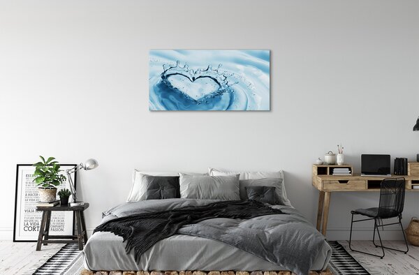 Obraz canvas Vodné kvapky srdce 100x50 cm