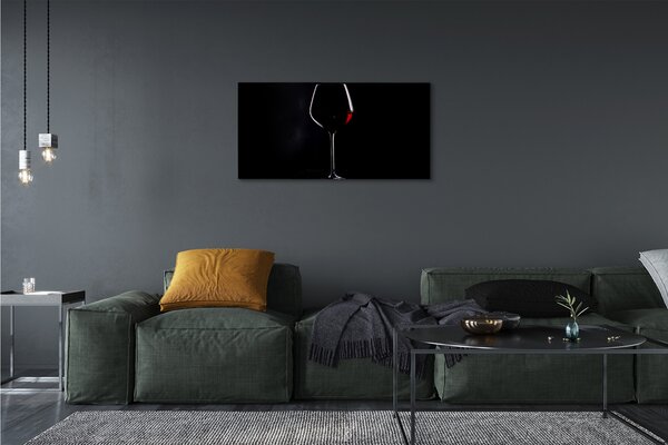 Obraz canvas Čierne pozadie s pohárom vína 100x50 cm