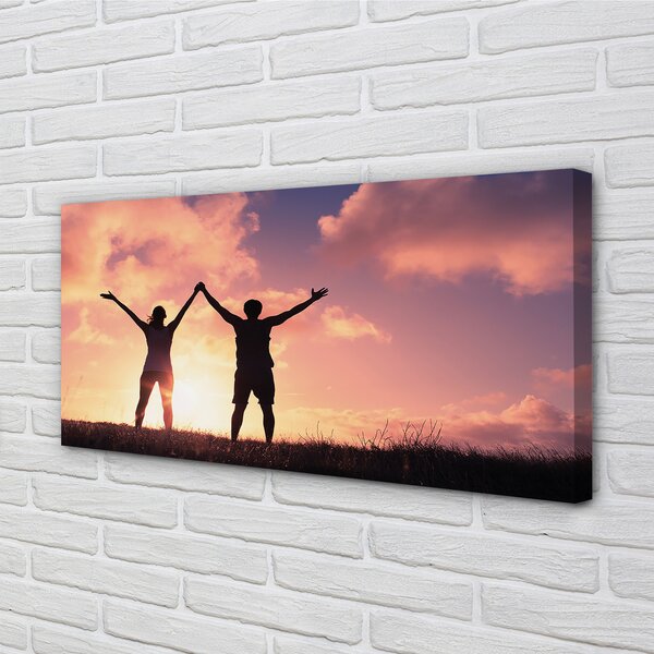 Obraz canvas ľudia západ 100x50 cm