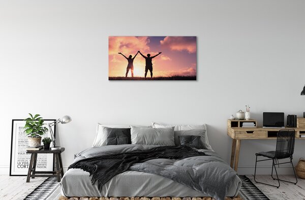 Obraz canvas ľudia západ 100x50 cm