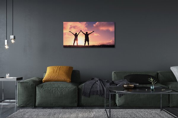 Obraz canvas ľudia západ 100x50 cm