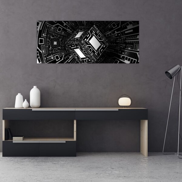 Obraz abstraktné kocky (120x50 cm)
