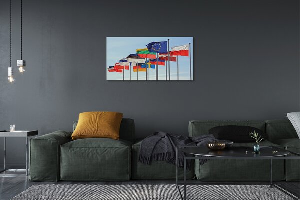 Obraz canvas veľa vlajok 100x50 cm