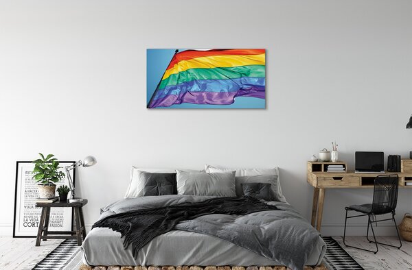 Obraz canvas farebné vlajky 100x50 cm