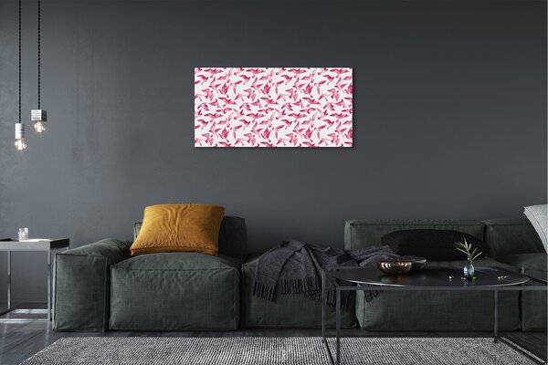 Obraz na plátne ružové vtáky 100x50 cm