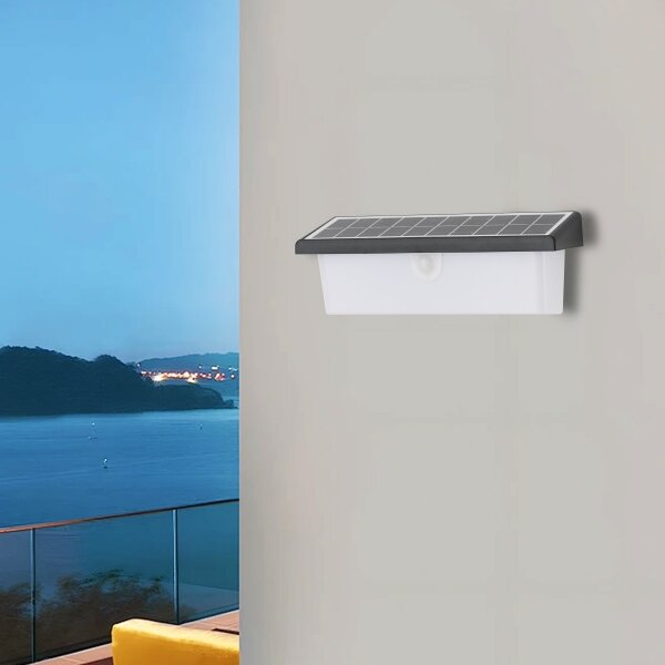 Brilagi - LED solárne nástenné svietidlo so senzorom SUN RAY LED/6W/3,7V IP44
