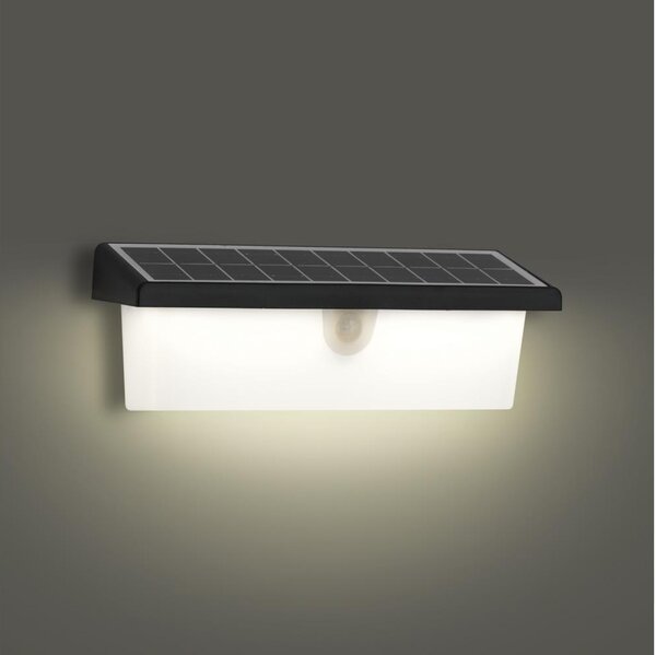 Brilagi - LED solárne nástenné svietidlo so senzorom SUN RAY LED/6W/3,7V IP44