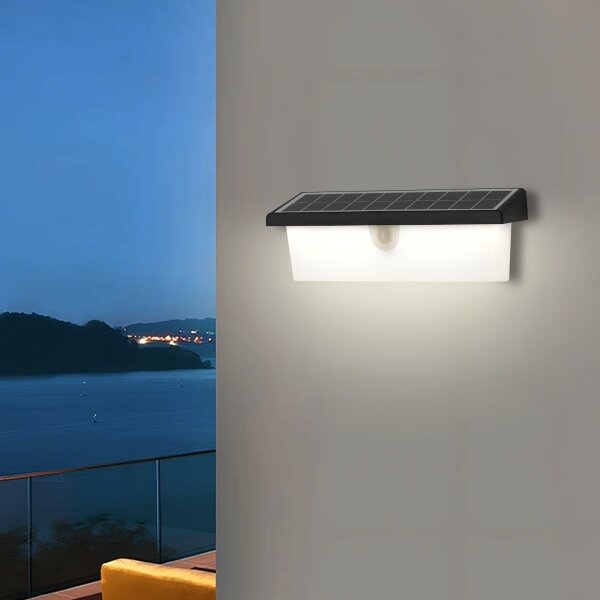 Brilagi - LED solárne nástenné svietidlo so senzorom SUN RAY LED/6W/3,7V IP44
