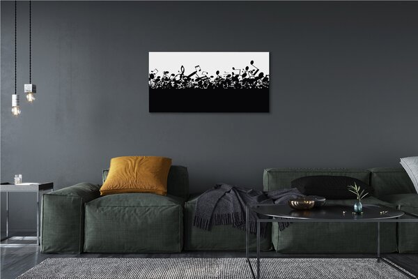 Obraz canvas Čierna a biela poznámky 100x50 cm