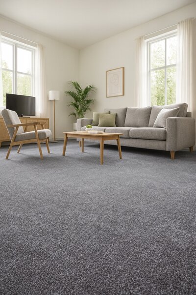 Condor Carpets , Metrážny koberec Prestige 376, na mieru, šíře 4m, šedá, ab (mriežka), detská izba