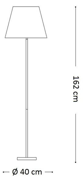 Ideal Lux 161716 stojaca lampa Nordik 1x60W | E27 - čierna
