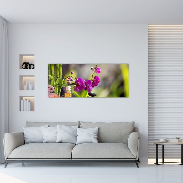 Obraz - spa and stones (120x50 cm)