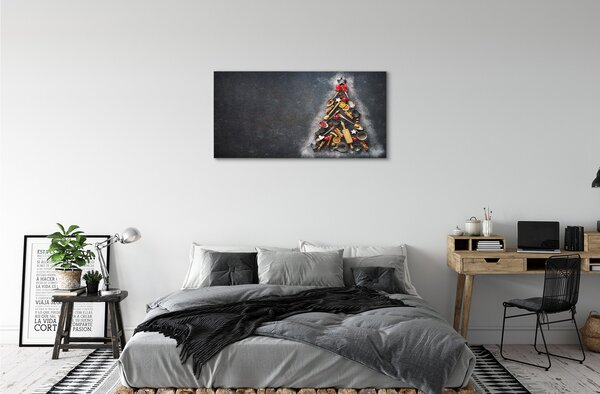 Obraz na plátne vianočné ozdoby 100x50 cm