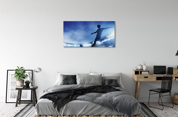 Obraz canvas Modré svetlo muž 100x50 cm