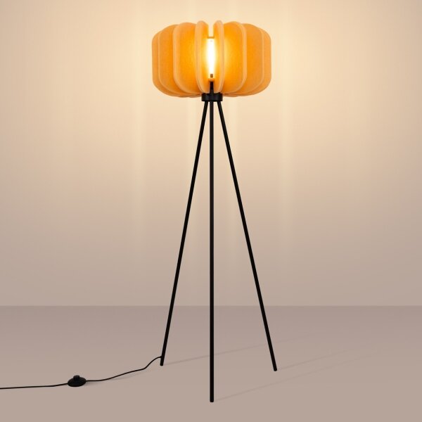 Sollux SL.1864 - Stojacia lampa MULA 1xE27/15W/230V žltá