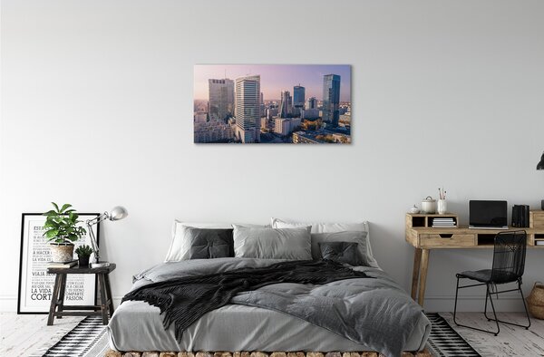 Obraz na plátne Varšava mrakodrapy panorámu 100x50 cm