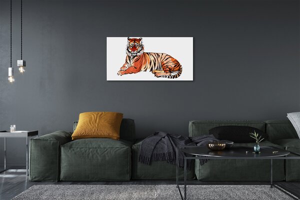 Obraz na plátne maľované tiger 100x50 cm