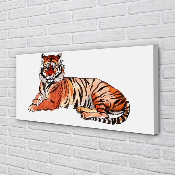 Obraz na plátne maľované tiger 100x50 cm