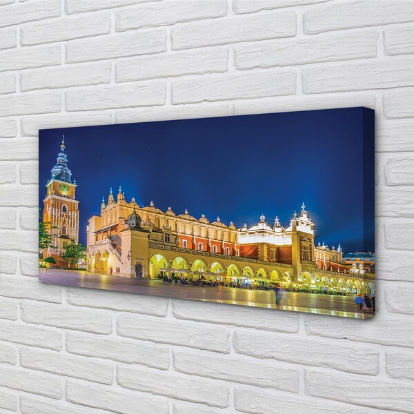 Obraz na plátne Sukiennice noc 100x50 cm