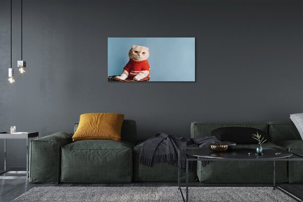 Obraz na plátne sediaci mačka 100x50 cm