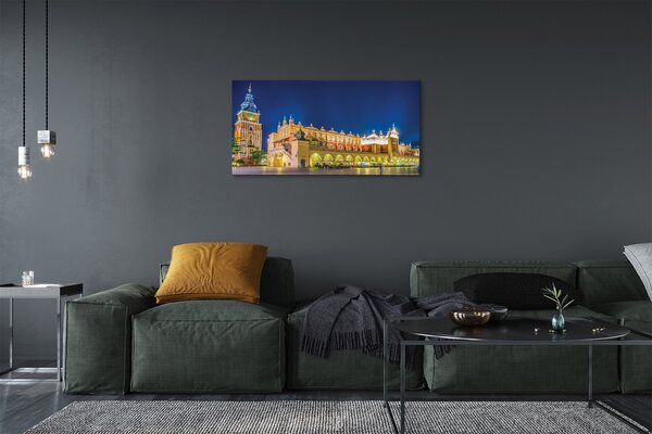 Obraz na plátne Sukiennice noc 100x50 cm
