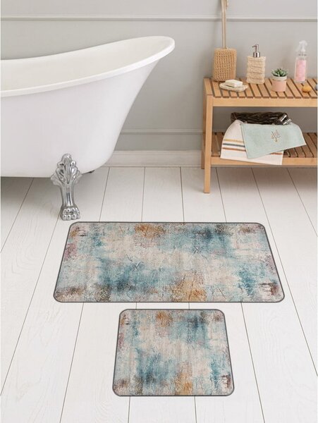 Modro-sivé kúpeľňové predložky v súprave 2 ks 60x100 cm – Mila Home