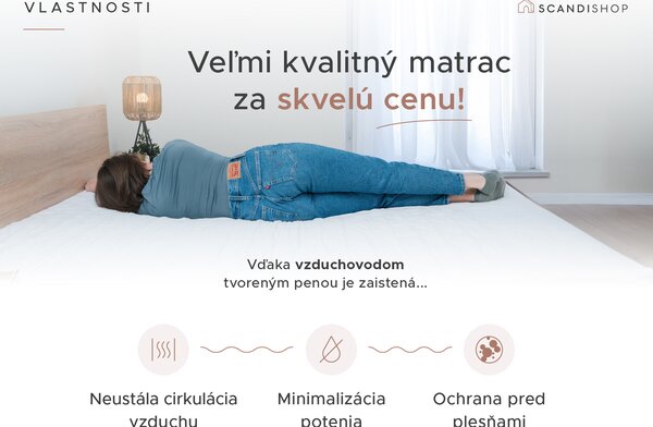 Penový matrac DELUXE 90x200 cm Ochrana matraca: BEZ chrániča matraca