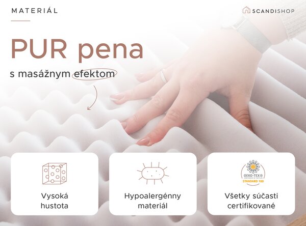 Penový matrac DELUXE 90x200 cm Ochrana matraca: BEZ chrániča matraca