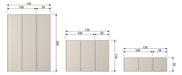 Krémová modulárna skriňa z borovicového dreva 100x50 cm Daily – vtwonen