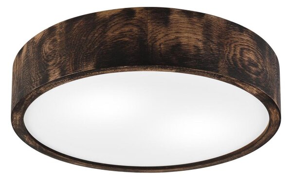 Stropné svietidlo OAK SMOKY 2xE27/15W/230V, pr. 37,5 cm, dub/tmavohnedá