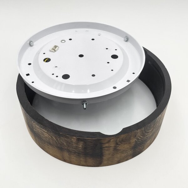 Stropné svietidlo OAK SMOKY 1xE27/15W/230V, pr. 27,5 cm, dub tmavohnedý