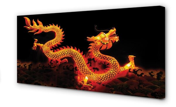 Obraz canvas Gold dragon 100x50 cm