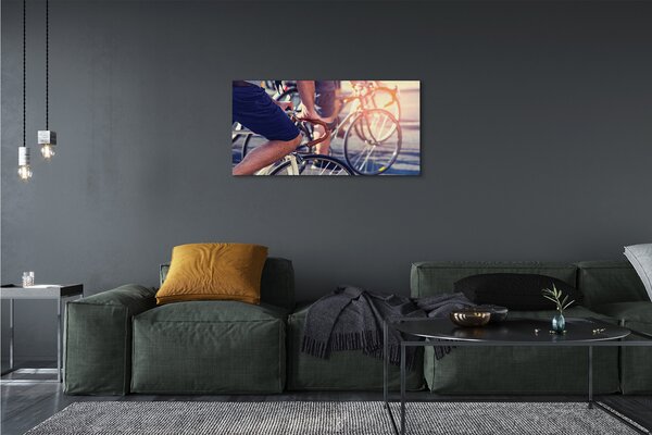 Obraz canvas cyklisti ľudí 100x50 cm