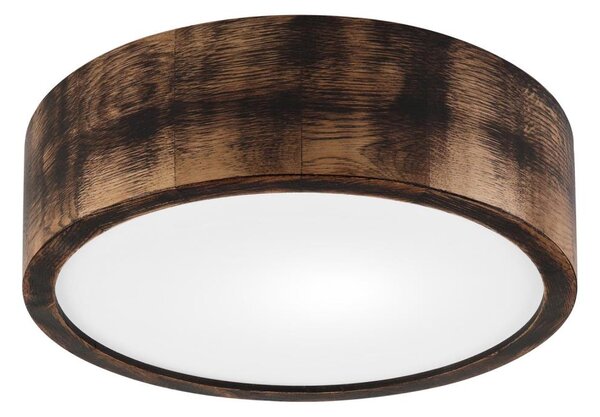 Stropné svietidlo OAK SMOKY 1xE27/15W/230V, pr. 27,5 cm, dub tmavohnedý