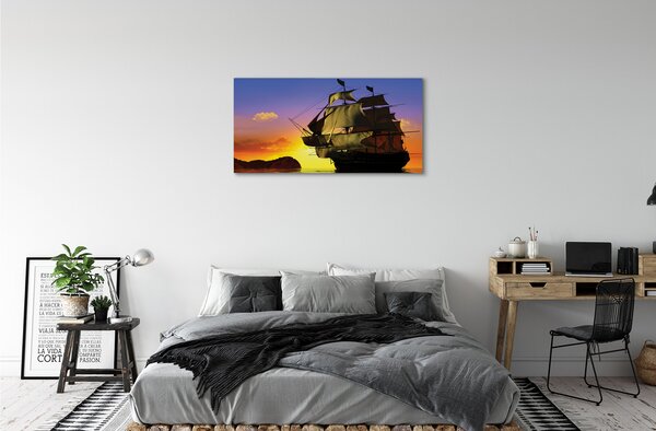 Obraz canvas Sky ship sea 100x50 cm