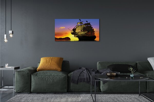 Obraz canvas Sky ship sea 100x50 cm