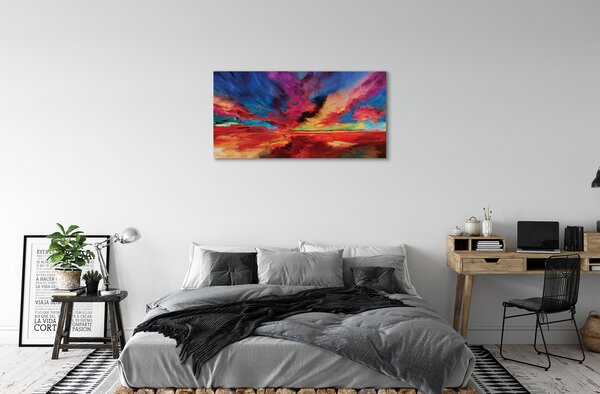 Obraz na plátne farebné fraktály 100x50 cm