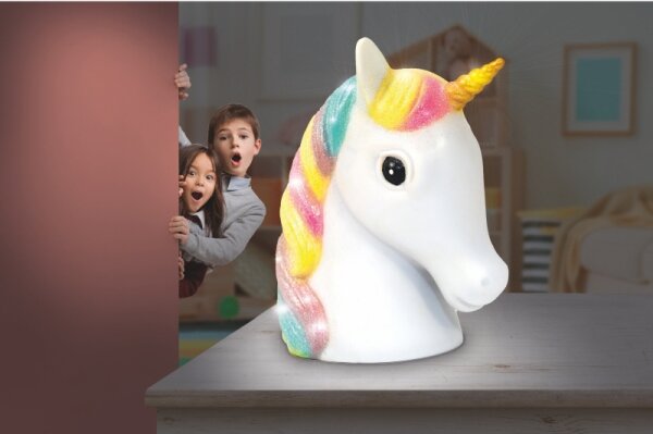 Globo 28052 - LED detská nočná lampa UNICORN LED/1W/USB/3xAA