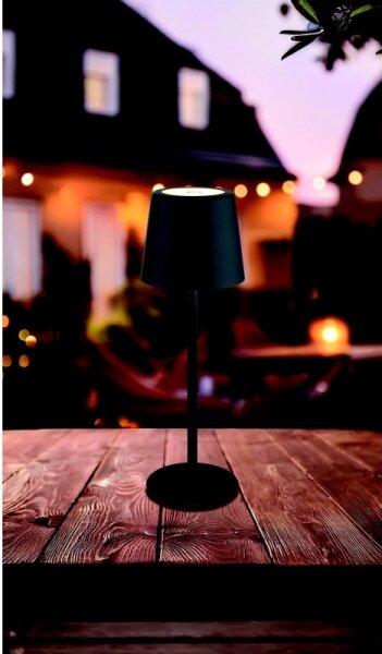 Globo 58482B-LED stmievateľná stolná lampa VAN. 2W/5V 2200mAh IP44 čierna