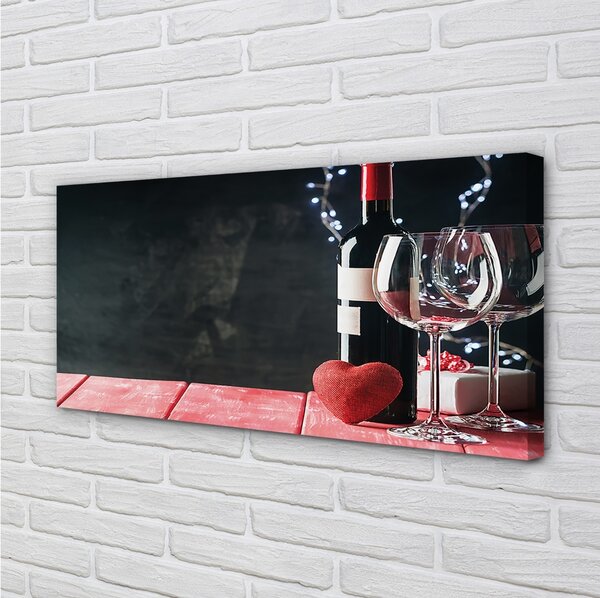 Obraz canvas Heart of glass poháre na víno 100x50 cm
