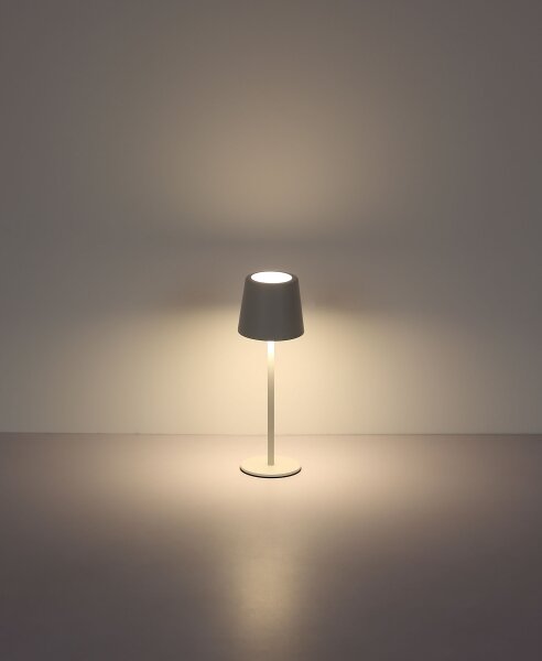 Globo 58482W-LED Stolná lampa VAN. 2W/5V 2200mAh IP44 biela, stmievateľná, nabíj