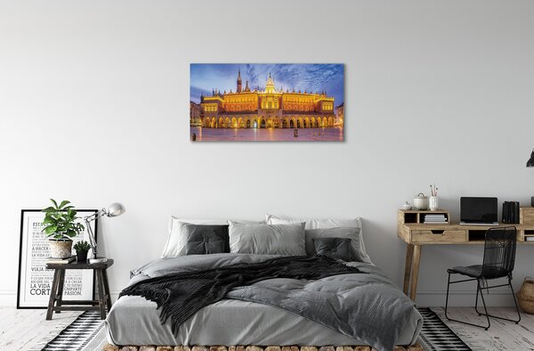 Obraz na plátne Krakov Cloth sunset 100x50 cm