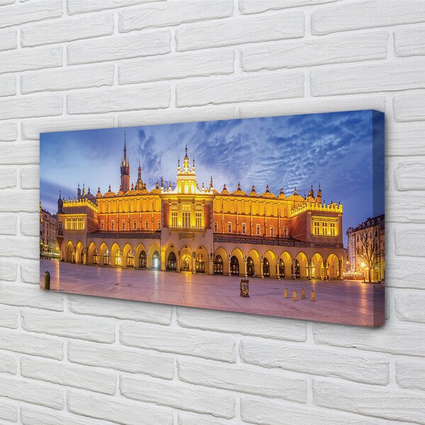 Obraz na plátne Krakov Cloth sunset 100x50 cm