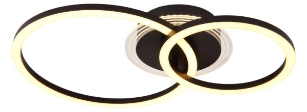 Globo 48039-30 - LED stropné svietidlo LORETTA LED/30W/230V pr. 33x50 cm čierne