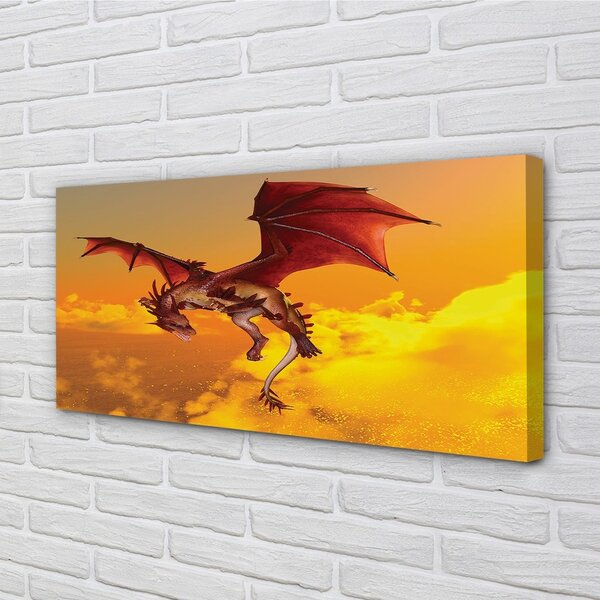 Obraz canvas Zamračené oblohy drak 100x50 cm