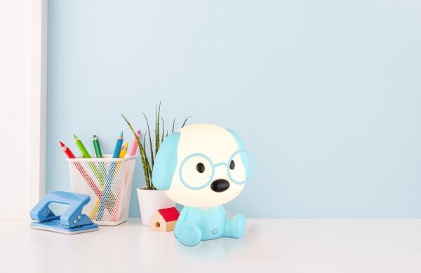 Globo 21761B - LED stmievateľná detská lampička PUPPY 1W/5V 500mAh modrá