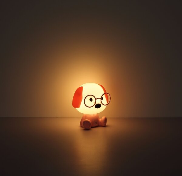 Globo 21761P - LED stmievateľná detská nočná lampa PUPPY 1W/5V 500 mAh ružová